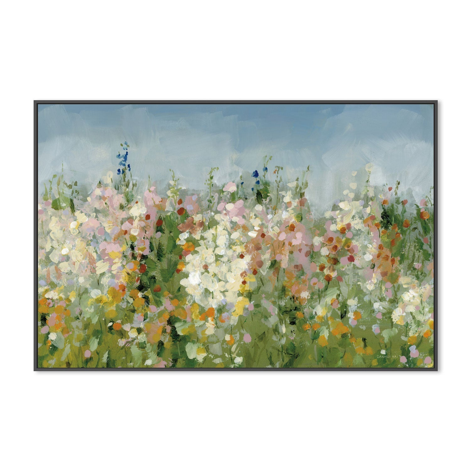 Tranquil Field, By Danhui Nai Wall Art Gioia-Local 40x60cm Framed Canvas Black