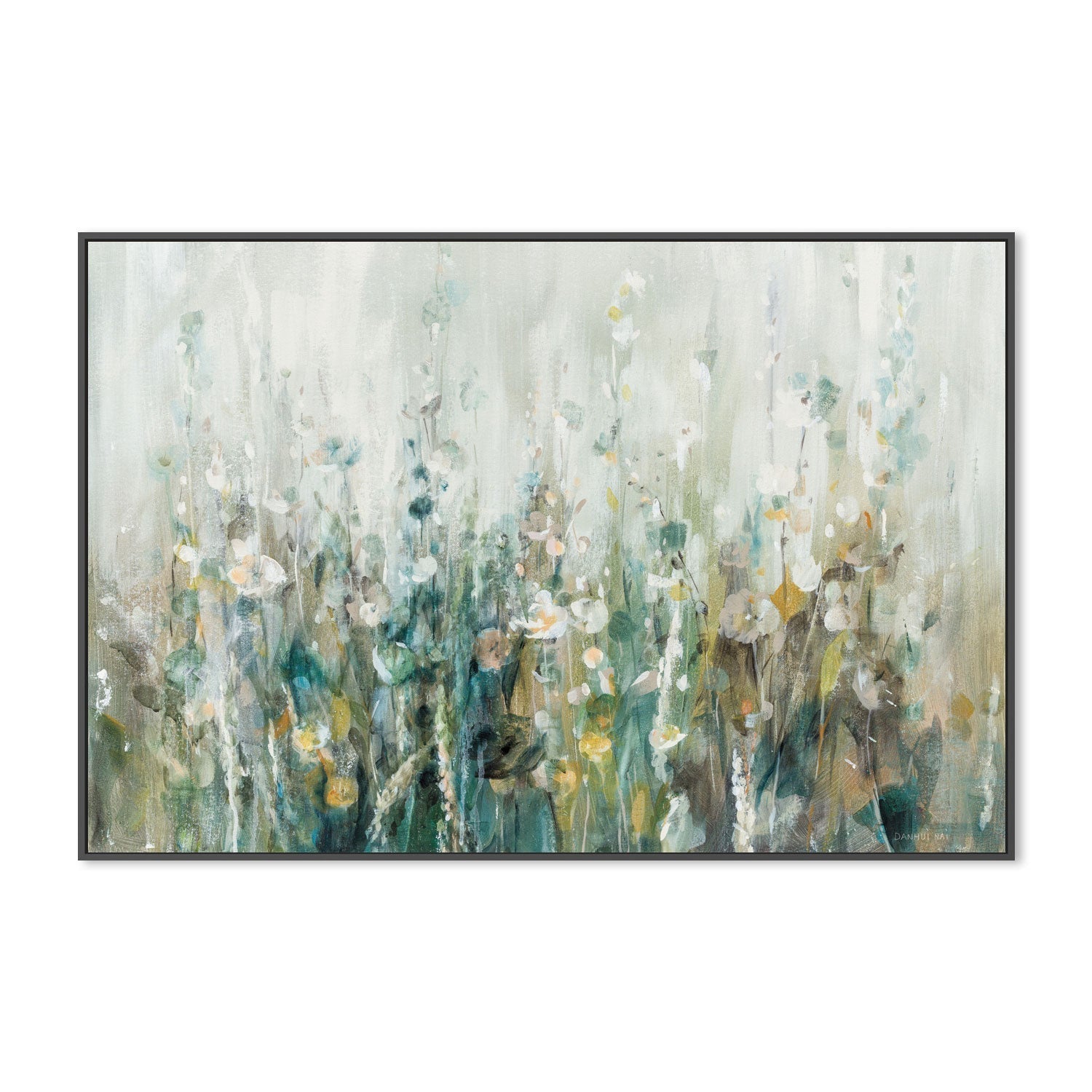 Wildflower Field, By Danhui Nai Wall Art Gioia-Local 40x60cm Framed Canvas Black