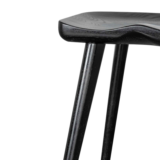 Ex Display - Moxie 45cm Wooden Lowstool - Black Low Stool M-Sun-Core