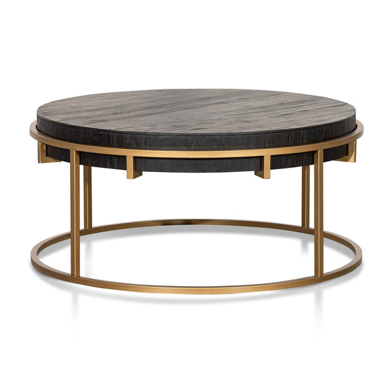 Shelley 100cm Round Coffee Table - Golden | Interior Secrets