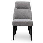 Ex Display - Rivera Fabric Dining Chair - Graphite Grey - Black Legs Dining Chair K Sofa-Core   