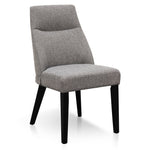 Ex Display - Rivera Fabric Dining Chair - Graphite Grey - Black Legs Dining Chair K Sofa-Core   