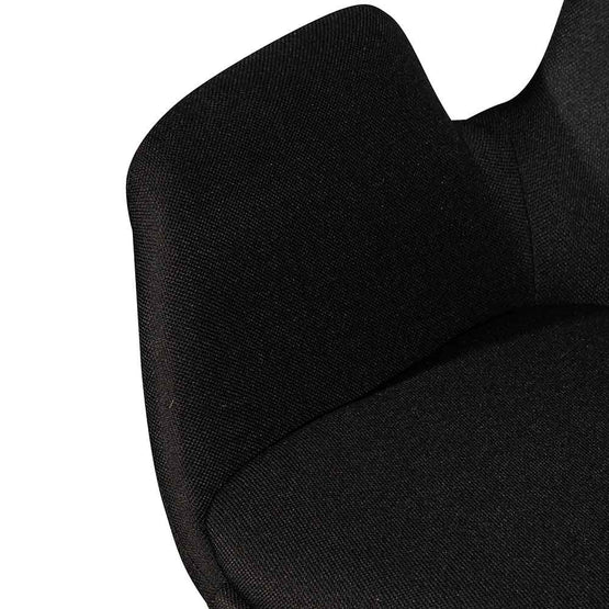 Set of 2 - Alice Fabric Dining Chair - Black | Interior Secrets
