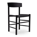 Erika Rattan Dining Chair - Full Black Dining Chair Oakwood-Core   