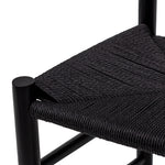 Erika Rattan Dining Chair - Full Black Dining Chair Oakwood-Core   