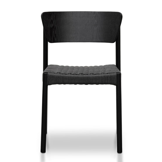 Ex Display - Filiberto Rope Seat Dining Chair - Black Dining Chair Swady-Core