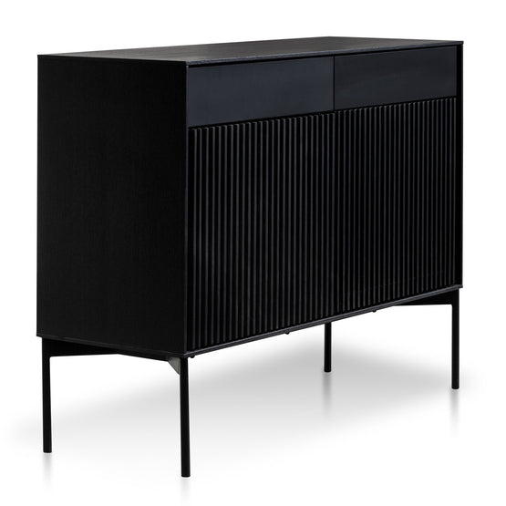 Ex Display - Dahlia 110cm Wooden Sideboard Unit - Black Oak Buffet & Sideboard Dwood-Core   