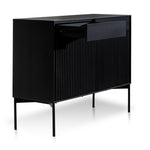 Ex Display - Dahlia 110cm Wooden Sideboard Unit - Black Oak Buffet & Sideboard Dwood-Core   