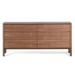 Ex Display - Norris 6 Drawers Wooden Chest - Walnut Drawer Century-Core   