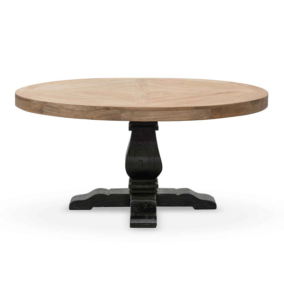 Ex Display - Kara Reclaimed 1.6m Round Dining Table - Natural Top and Black Base Dining Table Reclaimed-Core   