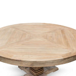 Ex Display - Kara Reclaimed 1.6m Round Dining Table - Natural Top - Natural Base Dining Table Reclaimed-Core   