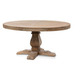 Ex Display - Kara Reclaimed 1.6m Round Dining Table - Natural Top - Natural Base Dining Table Reclaimed-Core   