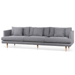 Denmark 4 Seater Fabric Sofa - Graphite Grey and Natural Legs - Last One Sofa Original Sofa-Core   