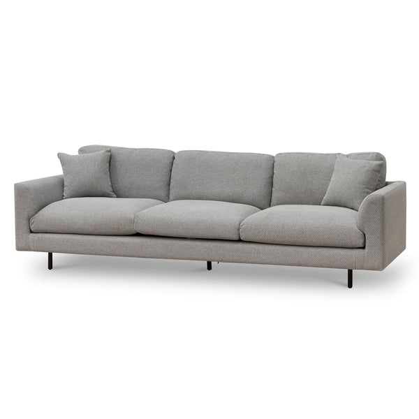 Osvaldo 4 Seater Fabric Sofa - Grey | Interior Secrets