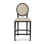 Ex Display - Set of 2 - Lula 65cm Black Frame Bar Stool - Light Beige Bar Stool LJ-Core