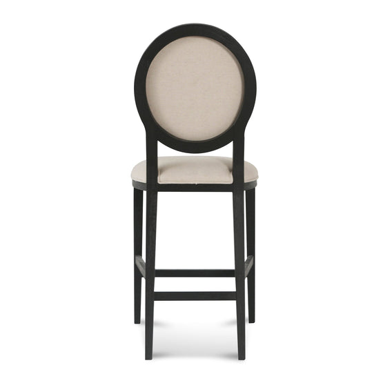 Ex Display - Set of 2 - Lula 65cm Black Frame Bar Stool - Light Beige Bar Stool LJ-Core