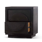 Ex Display - Bonnie Bedside Table - Textured Espresso Black Bedside Table Valerie-Core   