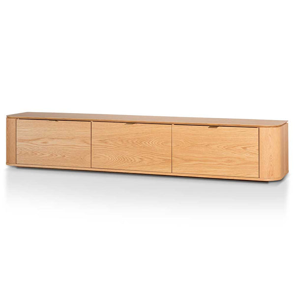 Curve 2.4 TV Entertainment Unit - Natural Oak | Interior Secrets