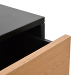 Avenue Bedside Table - Natural Oak - Matt Black - Last One Bedside Table Century-Core   