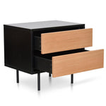 Avenue Bedside Table - Natural Oak - Matt Black - Last One Bedside Table Century-Core   