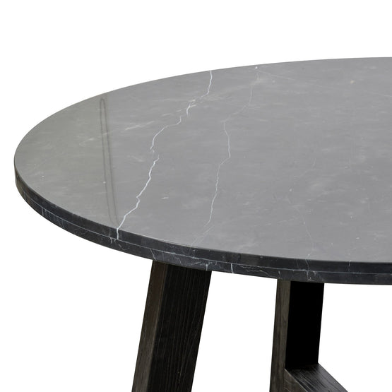 Clearance - Carlson 130cm Black Marble Dining Table with Glass Top. Dining Table DJ Kalead-Core   