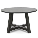 Clearance - Carlson 130cm Black Marble Dining Table with Glass Top. Dining Table DJ Kalead-Core   