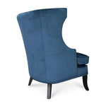 Cecilia Wingback Armchair - Navy Blue Velvet - Last One Wingback Chair Casa-Core   