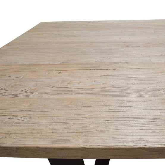 Ex Display - Dalton Reclaimed Elm Wood 10 Seater Dining Table 3m - Rustic Natural Dining Table Reclaimed-Core