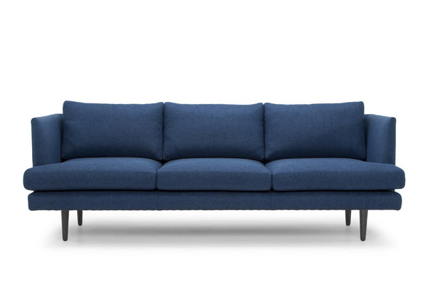 Denmark 3 Seater Fabric Sofa - Navy | Interior Secrets