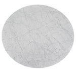 Hunter 100cm Round Marble Coffee Table with Black Legs | Interior Secrets