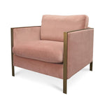 Leona Fabric Armchair In Pink Armchair DJ Kalead-Core   