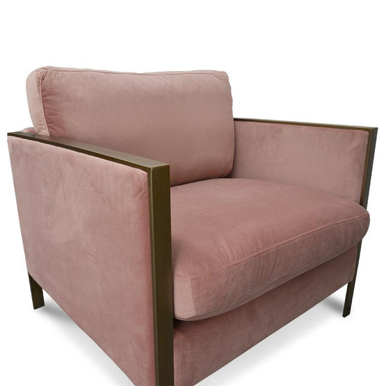 Leona Fabric Armchair In Pink Armchair DJ Kalead-Core   