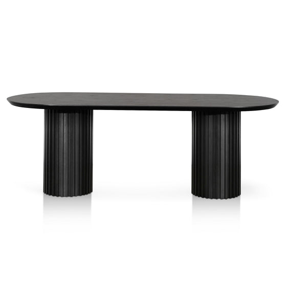 Ex Display - Marty 2.2m Wooden Dining Table - Black Oak Dining Table Century-Core   