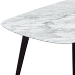Maxwell 1.8m White Marble Dining Table - Black Legs | Interior Secrets