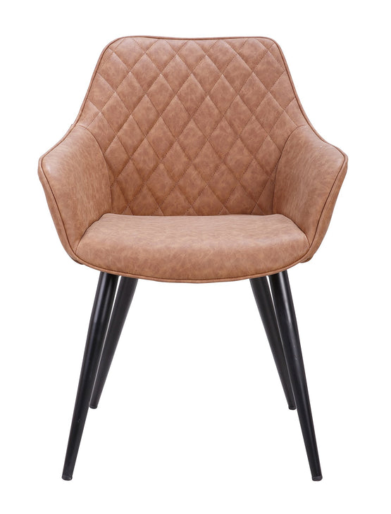 Set Of 2 - George Dining Chair in Brown  none   